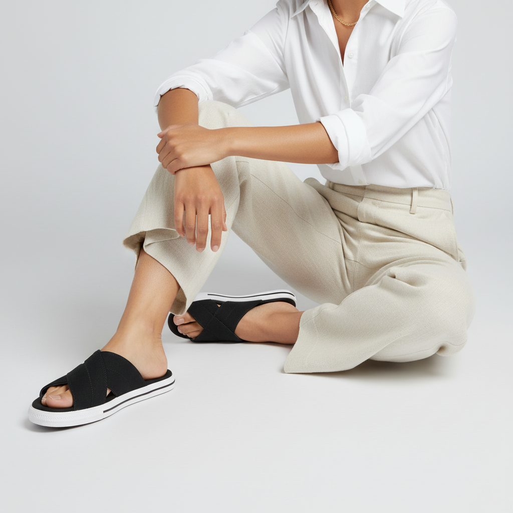 Order (W) Converse One Star Slide 'Negro' 565527C