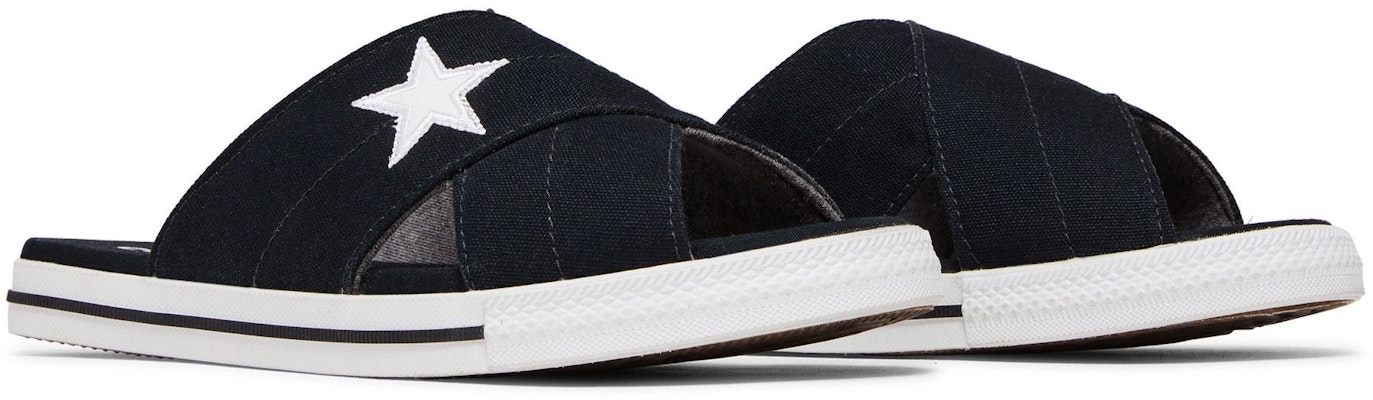 (W) Converse One Star Slide 'Negro' 565527C 2