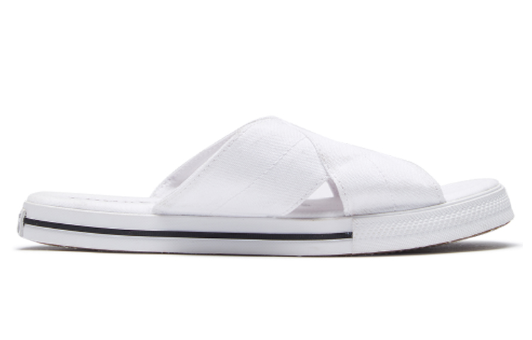 Lookbook (W) Converse One Star Slide Canvas Blanc Chaussons ''Blanc Noir'' 565530C