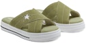 Lookbook (W) Converse One Star Slip Sandal Tapak Tebal Retro Sandal Sukan Rendah 567723C