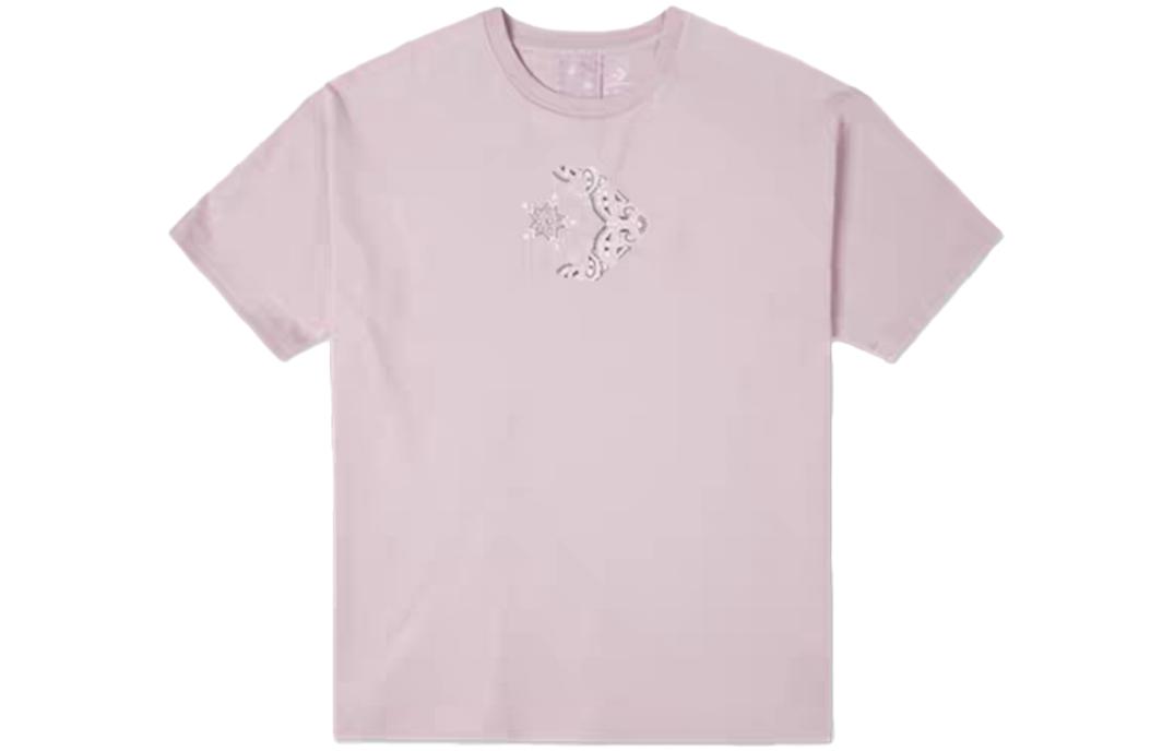 (Women) Converse Paisley Print Pink Crewneck Tee - Vintage American Style 10023163-A02