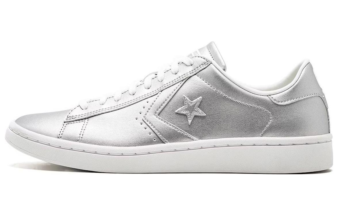 (Women) Converse Pro Leather Low 'Silver' 555947C