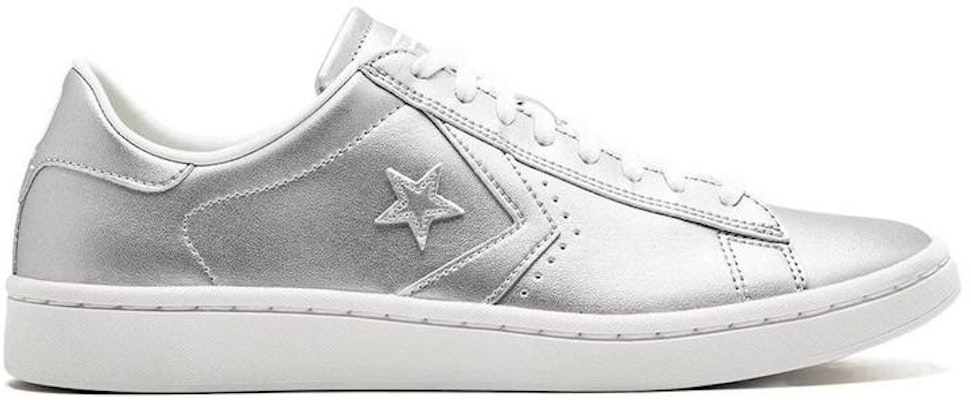 (Women) Converse Pro Leather Low 'Silver' 555947C Order (Women) Converse Pro Leather Low 'Silver' 555947C