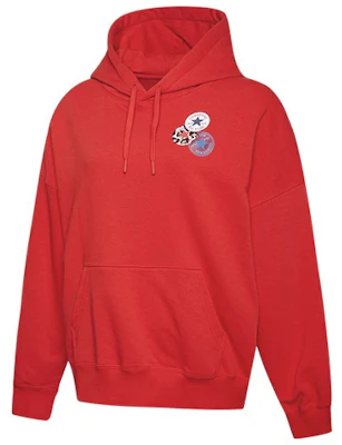 (Women) Converse Red Hoodie with Logo Print and Drawstring 10020737-A02 Buy (Women) Converse Red Hoodie with Logo Print and Drawstring 10020737-A02