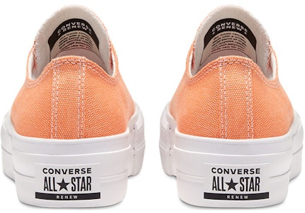 (W) 匡威Chuck Taylor All Star增高鞋底低帮“燃橙”环保棉系列 567855C Shop (W) 匡威Chuck Taylor All Star增高鞋底低帮“燃橙”环保棉系列 567855C