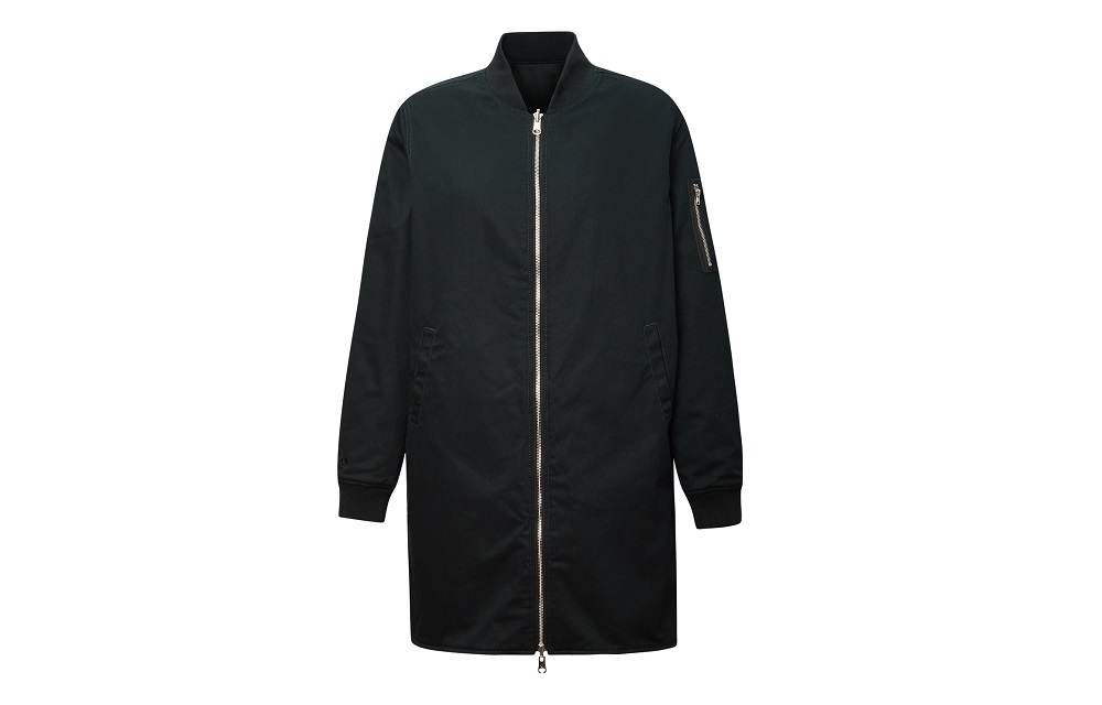 (Women) Converse Reversible Long Vintage Coat Black 10019431-A01