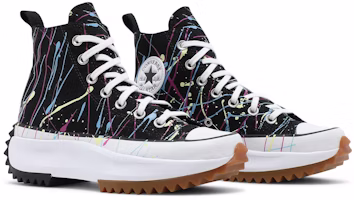 (W) ランスターハイク ハイ "スプラッターペイント" (黒) 571872C Cheap (W) ランスターハイク ハイ "スプラッターペイント" (黒) 571872C