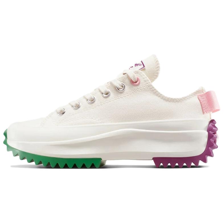 (Women) Converse Run Star Hike Platform Low-Top Canvas Shoes White Casual Sneakers A14271C