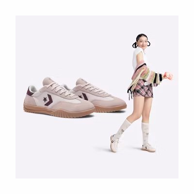 Converse Run Star Trainer OX Casual Shoes Pink Red