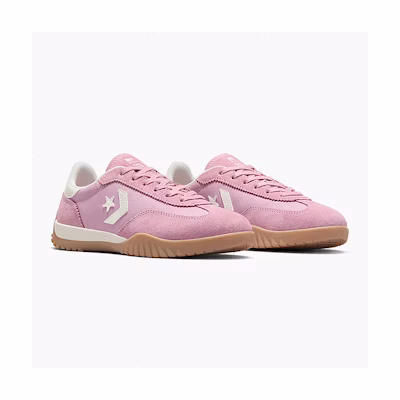 (W) Converse Run Star Trainer OX Pink Casual Shoes Red