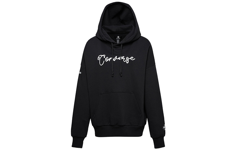 (Women) Converse Script Pullover Hoodie Black 10019176001