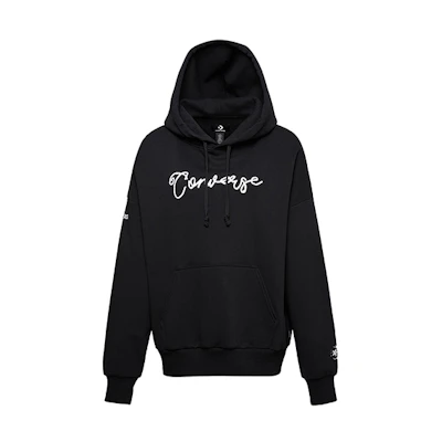 (Women) Converse Script Pullover Hoodie Black 10019176001