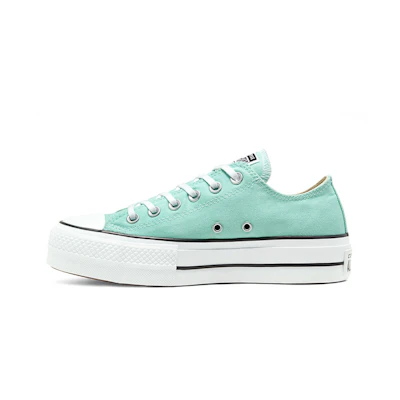 (W) Converse Seasonal Color Platform Chuck Taylor All Star Thick Sole Peppermint Green Sneakers 'Green White'