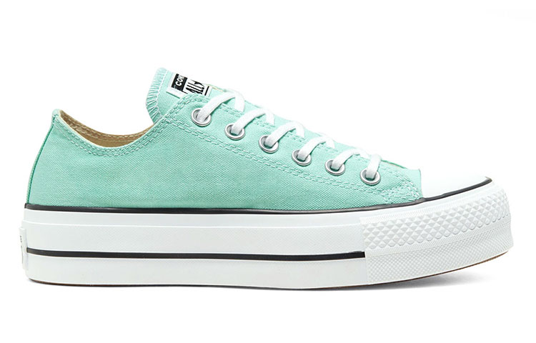 (W) Converse Seasonal Color Platform Chuck Taylor All Star Thick Sole Peppermint Green Sneakers 'Green White' 圖 2