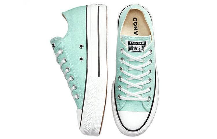 (W) Converse Seasonal Color Platform Chuck Taylor All Star Thick Sole Peppermint Green Sneakers 'Green White' 圖 3