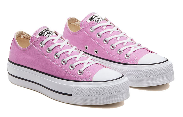 (W) Converse Seasonal Color Platform Chuck Taylor All Star Thick Sole Pink White Sneakers 'Pink Blue' 圖 3