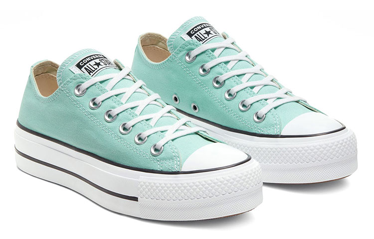 (W) Converse Seasonal Color Platform Chuck Taylor All Star Thick Sole Peppermint Green Sneakers 'Green White' 圖 4