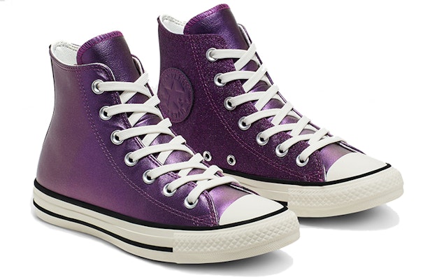 (W) 컨버스 척테일러 올스타 하이탑 샤이니 메탈릭 퍼플 가죽 565824C Lookbook (W) 컨버스 척테일러 올스타 하이탑 샤이니 메탈릭 퍼플 가죽 565824C
