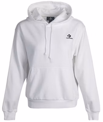 (Women) Converse Small Logo White Hoodie Long Sleeve 10019442-A12 Buy (Women) Converse Small Logo White Hoodie Long Sleeve 10019442-A12