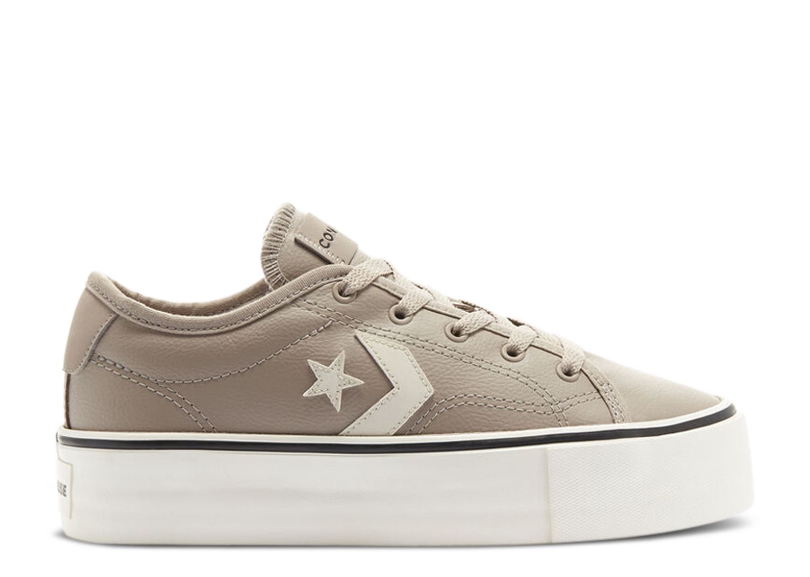 (Women) Converse Star Replay Platform Faux Leather Low 'Malted Taupe' 569536C