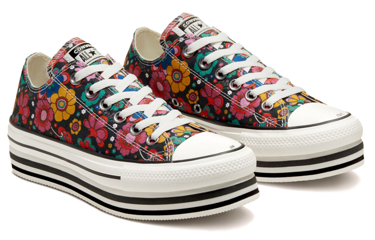 (W) Converse Unite Platform Chuck Taylor All Star Thick Sole Floral 'Black Yellow Green' 圖 4