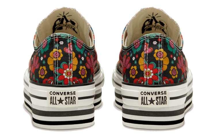 (W) Converse Unite Platform Chuck Taylor All Star Thick Sole Floral 'Black Yellow Green' 圖 5