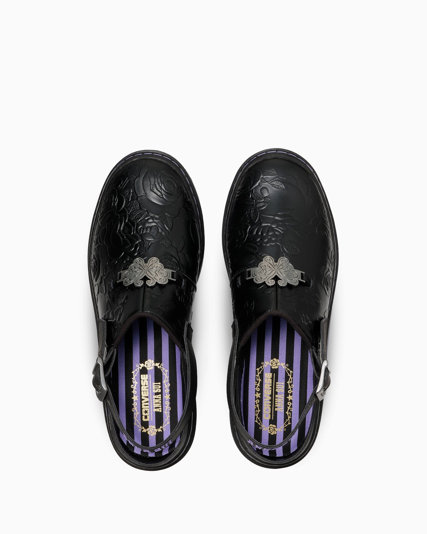 Shop (W) Converse Weapon Platforms College Ox Anna Sui Editie. Zwart/Paars 33702710