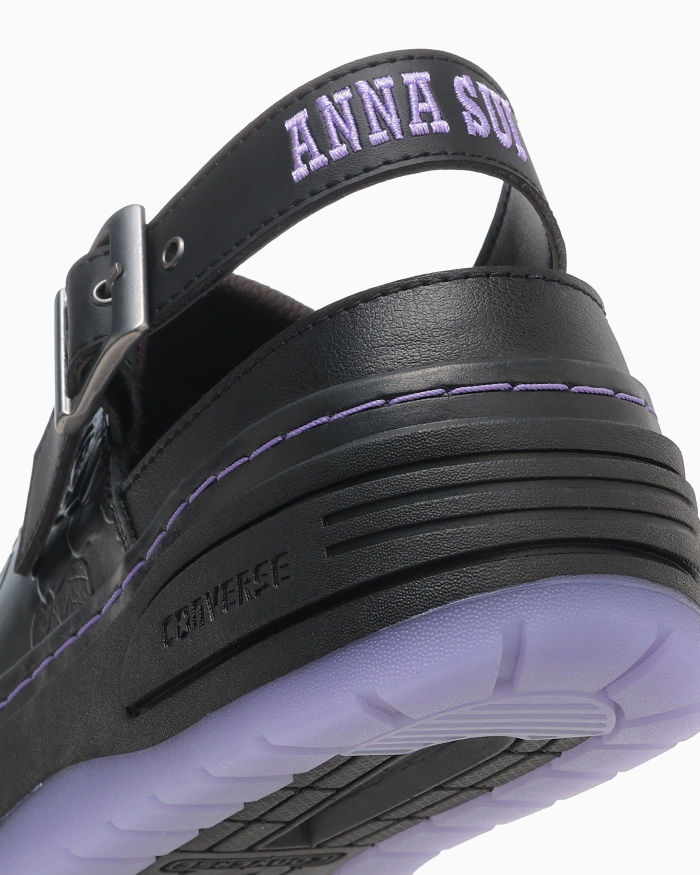 Cheap (W) Converse Weapon Platforms College Ox Anna Sui Editie. Zwart/Paars 33702710