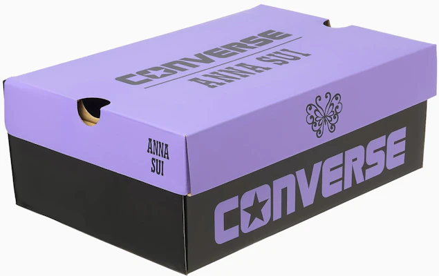 (W) Converse Weapon Platforms College Ox Anna Sui Editie. Zwart/Paars 33702710 1