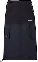 (Women) Converse x Martine Ali Black Utility Long Skirt with Zipper and Pockets 10026835-A01 (Women) Converse x Martine Ali Black Utility Long Skirt with Zipper and Pockets 10026835-A01