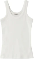 (Women) COOR Women’s Plain White Ribbed Sleeveless Tank Top CXE3TS02K-OFW (Women) COOR Women’s Plain White Ribbed Sleeveless Tank Top CXE3TS02K-OFW