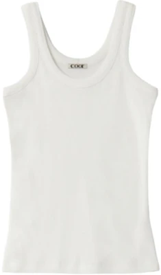 (W) COOR 女裝純白羅紋無袖背心上衣 CXE3TS02K-OFW Buy (W) COOR 女裝純白羅紋無袖背心上衣 CXE3TS02K-OFW