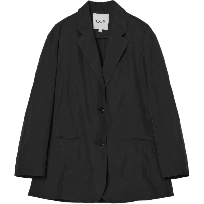 (Women) COS Black Minimalist Button Blazer 1242335001