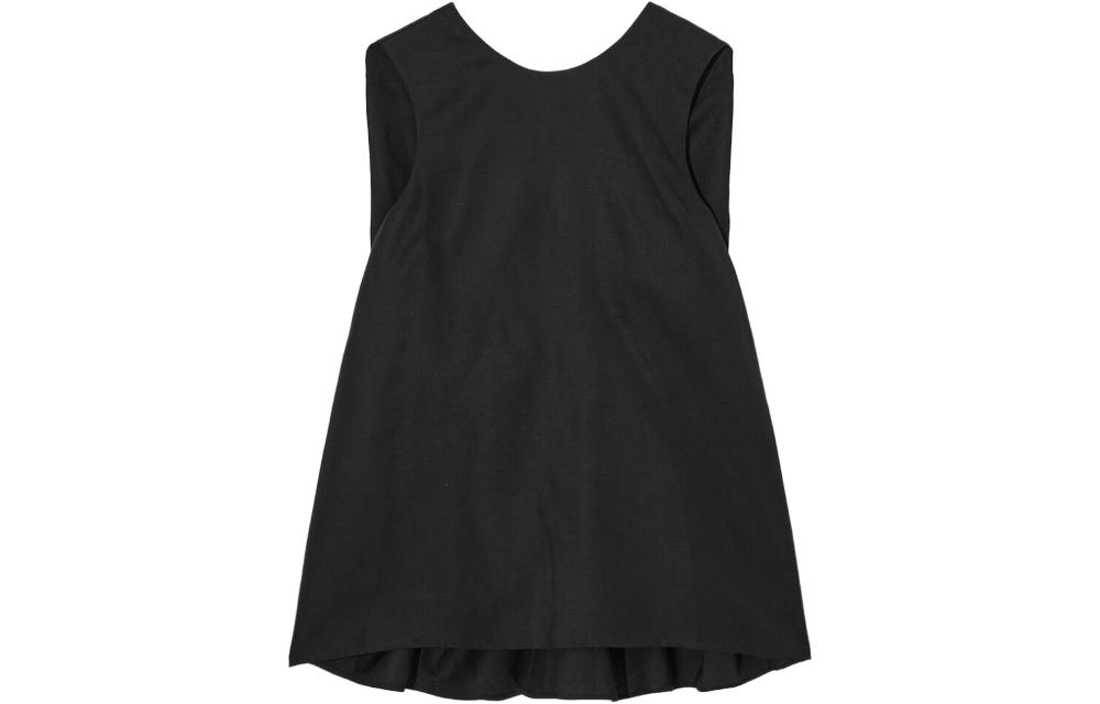 (Women) COS Black Sleeveless Backless Round Neck T-Shirt 1164128001