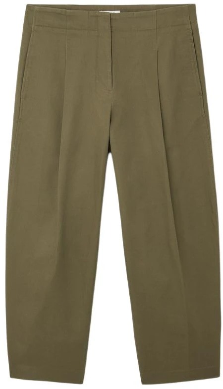 women-cos-cropped-barrel-pleat-straight-pants-khaki-green-1215461002