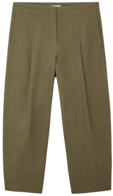 (Women) COS Cropped Barrel Pleat Straight Pants Khaki Green 1215461002 Buy (Women) COS Cropped Barrel Pleat Straight Pants Khaki Green 1215461002