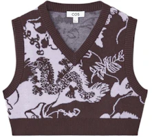 (Women) COS Lunar New Year Sleeveless Tank Top Dark Brown/Purple 1207656001 (Women) COS Lunar New Year Sleeveless Tank Top Dark Brown/Purple 1207656001
