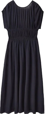 (Women) COS Navy Pleated Open-Back Casual Dress 1069202001 Buy (Women) COS Navy Pleated Open-Back Casual Dress 1069202001
