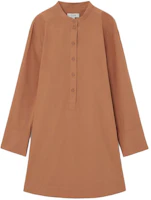 (Women) COS Orange Half-Placket A-Line Long-Sleeve Shirt Dress 1209244004 (Women) COS Orange Half-Placket A-Line Long-Sleeve Shirt Dress 1209244004