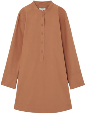 (Women) COS Orange Half-Placket A-Line Long-Sleeve Shirt Dress 1209244004 Buy (Women) COS Orange Half-Placket A-Line Long-Sleeve Shirt Dress 1209244004
