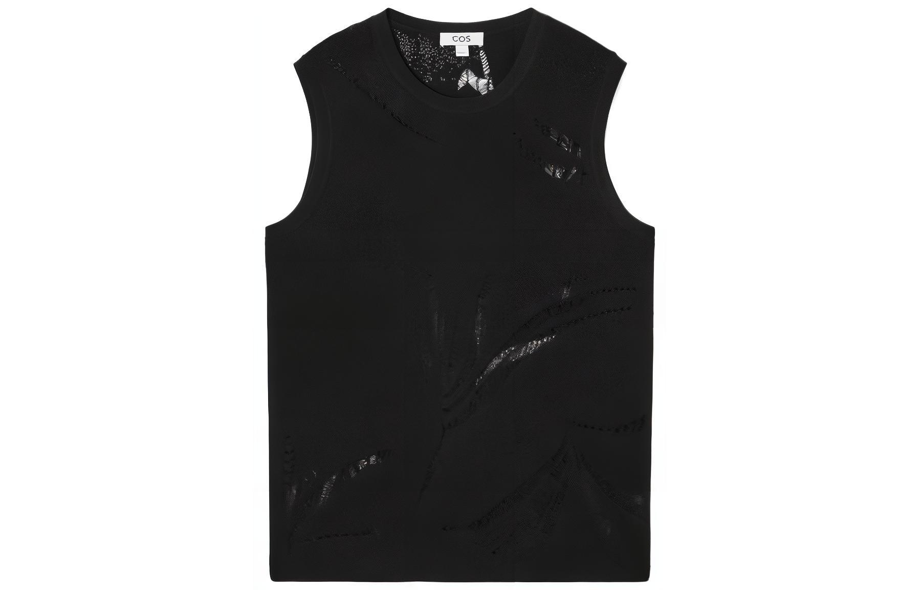 (Women) COS Relaxed Fit Sleeveless Tank Top Black 1158477001