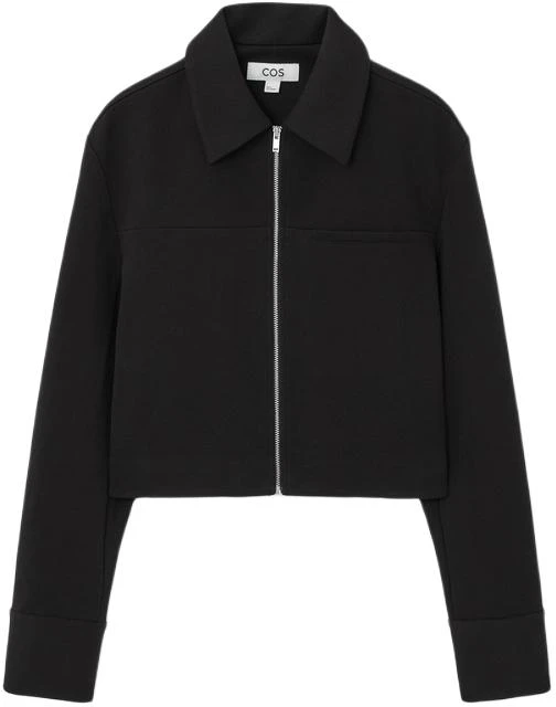 women-cos-short-zip-up-jacket-black-1217879001