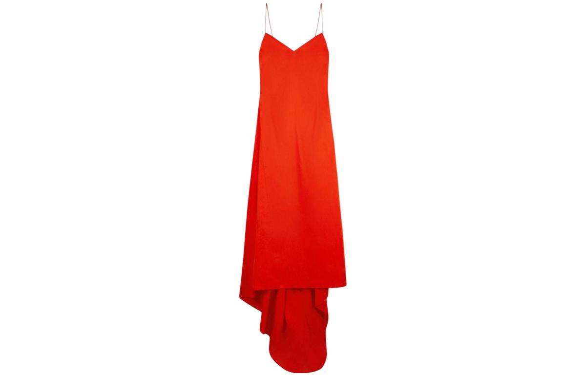 (Women) COS Sleeveless Orange Dress - Fashionable and Versatile Style 1171055001