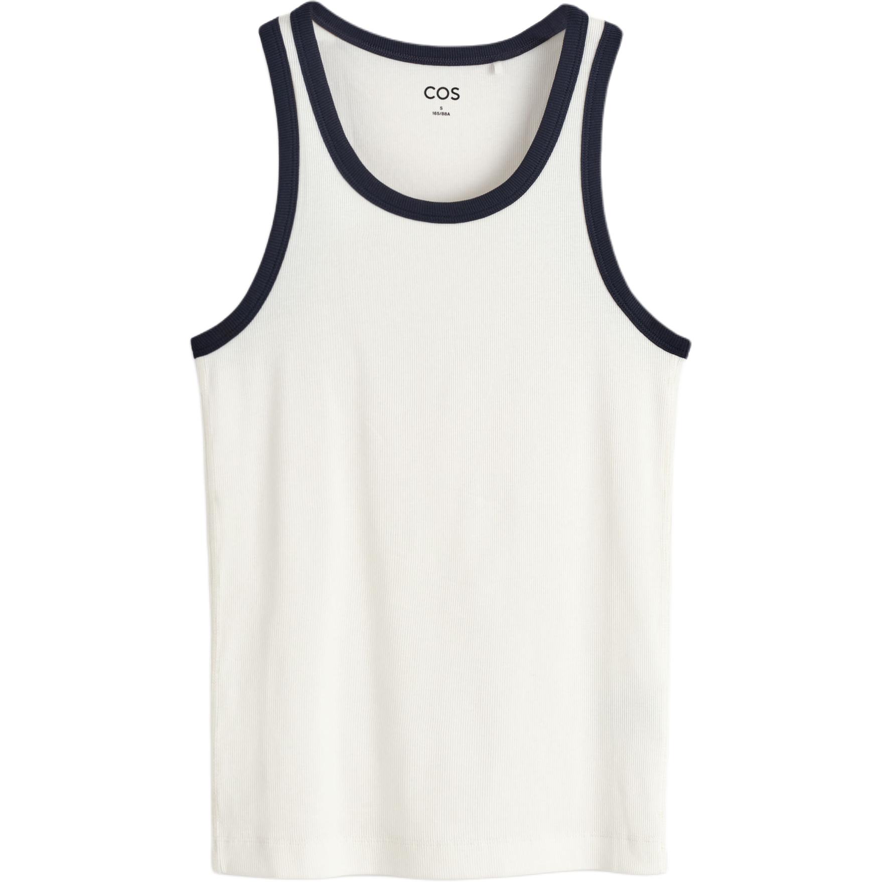 (Women) COS Slim Ribbed Scoop Neck Tank Top - Minimalist & Comfortable 888940081
