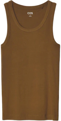 (Women) COS Stretch Ribbed Slim Tank Top Brown 888940076 Buy (Women) COS Stretch Ribbed Slim Tank Top Brown 888940076