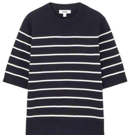 women-cos-two-tone-short-sleeve-casual-knit-t-shirt-navy-striped-1069400017