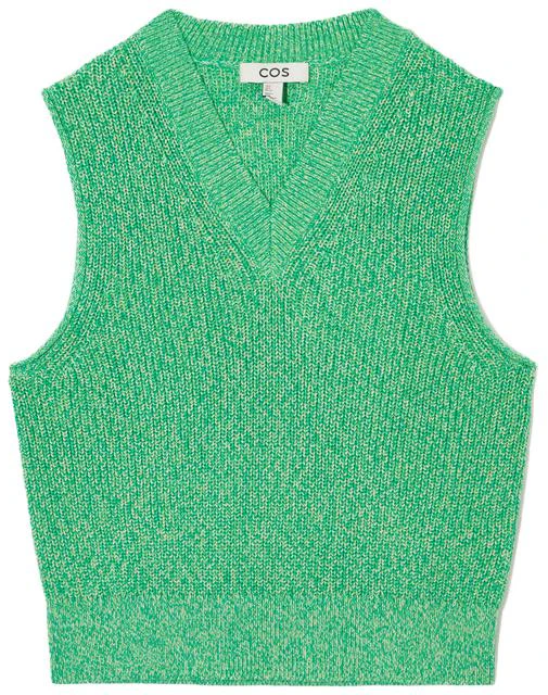 women-cos-v-neck-ribbed-knit-tank-top-green-1055725008