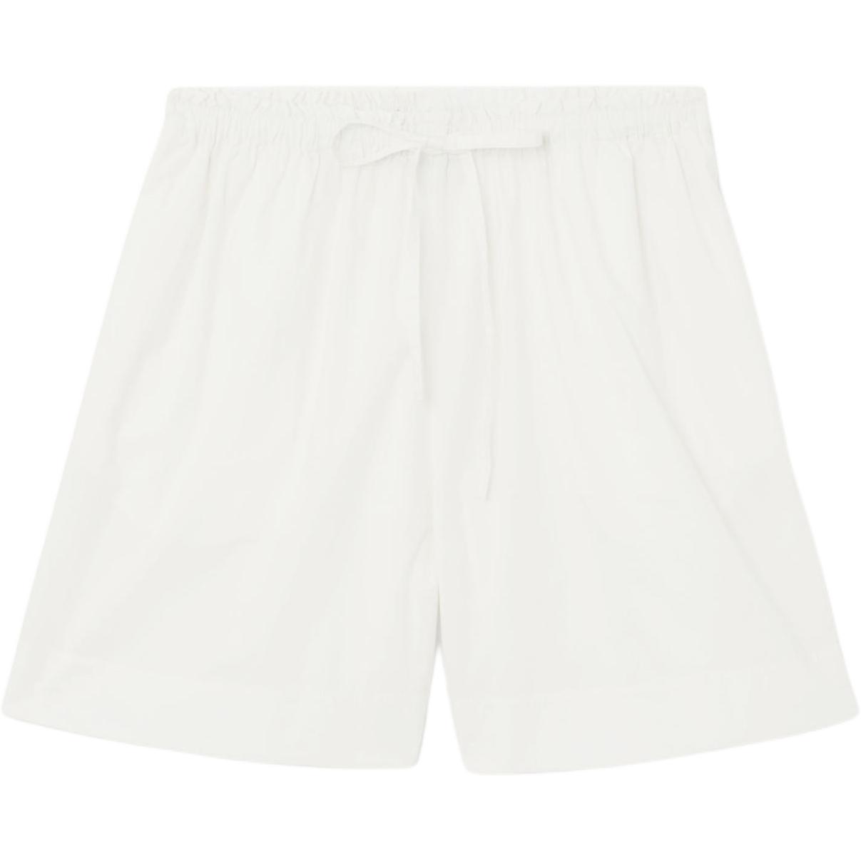 (Women) COS White Minimalist Comfort Tie Casual Shorts 1228599002
