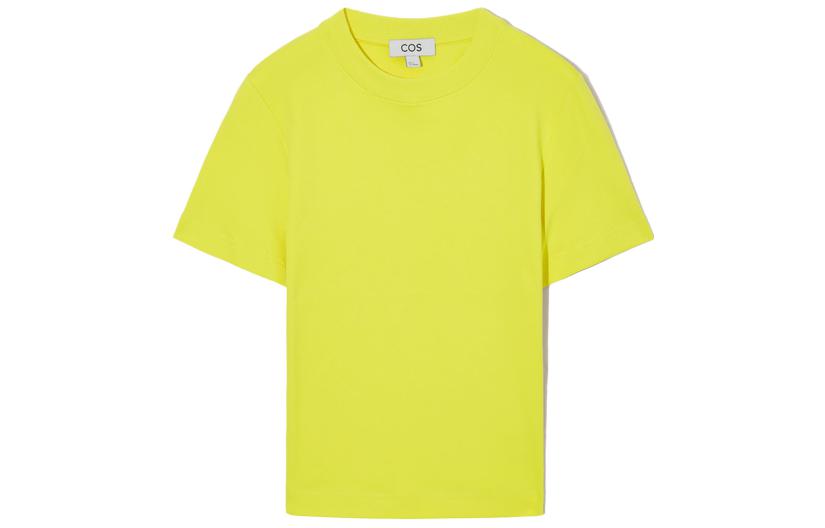 (Women) COS Yellow Crew Neck Short Sleeve T-Shirt 960679072