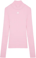 (Women) COURRÈGES Pink Turtleneck Knit Sweater 422mpu022fi00015000 (Women) COURRÈGES Pink Turtleneck Knit Sweater 422mpu022fi00015000